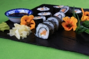 Nori Rolls with Wasabi and Smoked Salmon